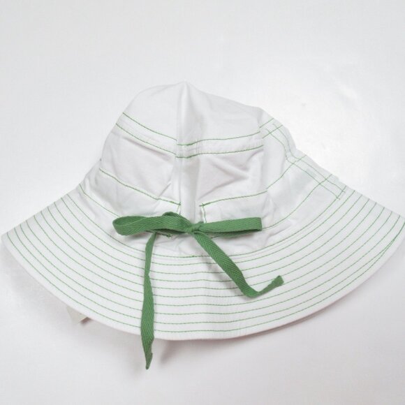 Madewell Contrast-Stitch Bucket Hat Soft White Green - Picture 4 of 5